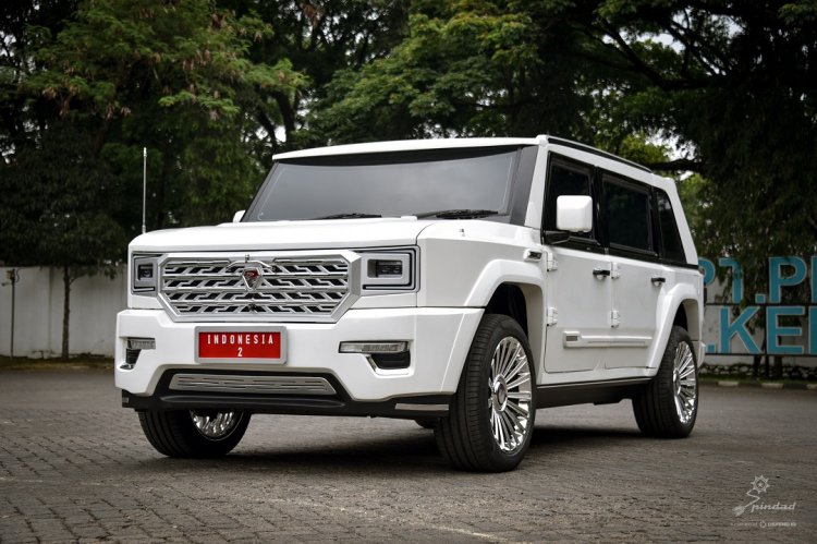 Presiden Prabowo Menggunakan MV3 Garuda Limousine Produksi Pindad